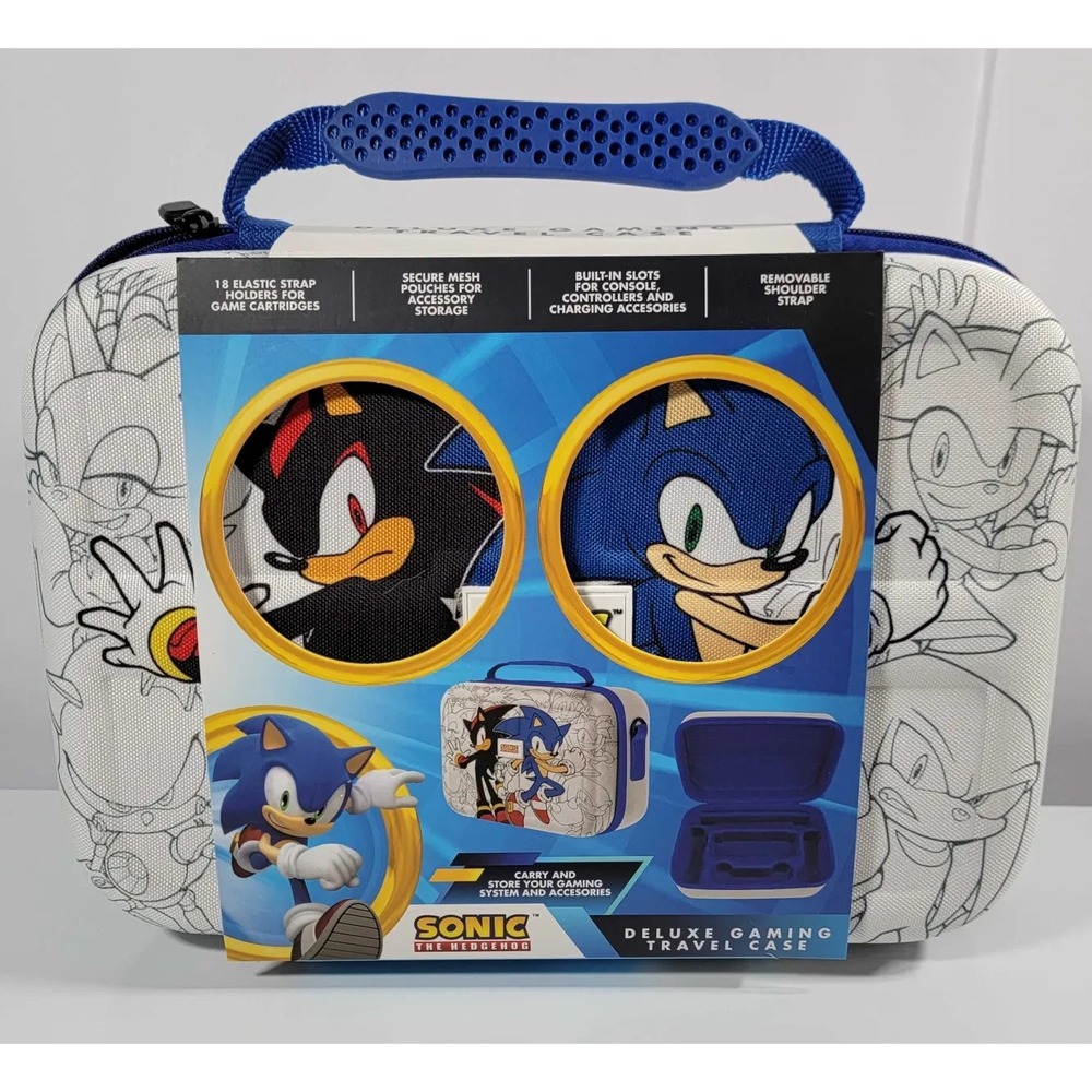 The Big SEGA Sonic The Hedgehog & Shadow Deluxe Gaming Travel Case - NEW SEALED
